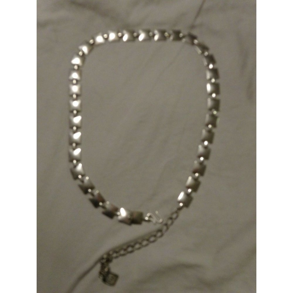 Vintage LIZ CLAIBORNE Brushed Silver Chain‎ Link BELT Boho Gypsy Ladies Sz M